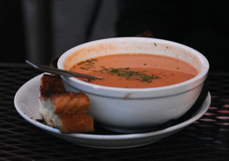 Creamy tomato soup.